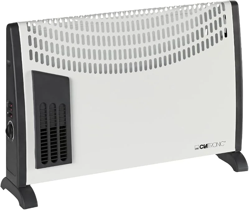 Clatronic® Aquecedor convector, aquecedor móvel para casotas de jardim, garagens & Co., Aquecimento para casas de banho, com ventilador, até 40 metros quadrados, economia de energia, KH 3433 N