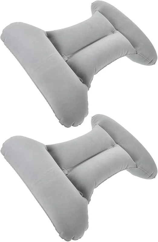 PRETYZOOM 2 Piezas Almohada Lumbar Inflable H Plegable Bomba Automática — Aquecimento