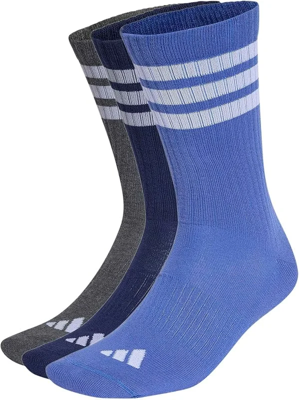 adidas Conjunto unissexo de 3 pares de meias clássicas, 3 bandas com amortecimento — Cozinha e lar