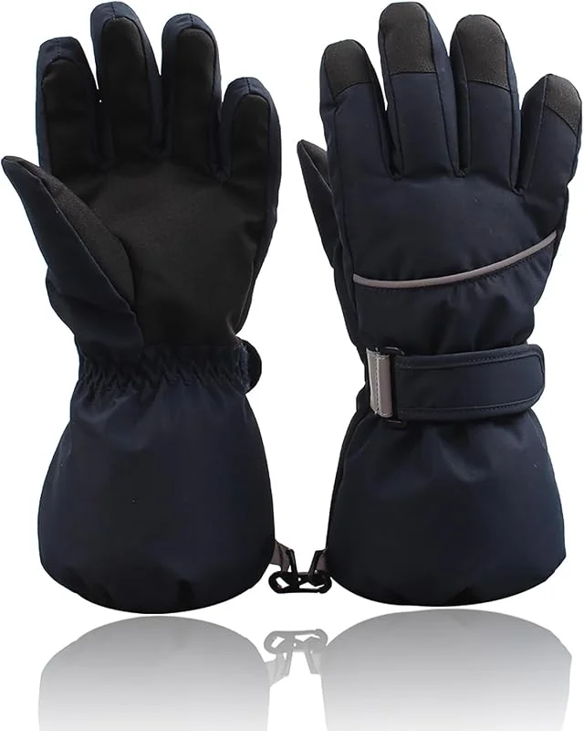 XIAOHAWANG Luvas de esqui de inverno para homens e mulheres, luvas de neve impermeáveis para clima frio, luvas quentes de snowboard — Cozinha e lar