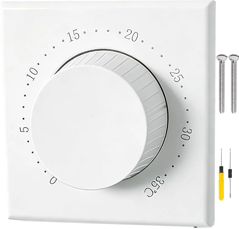Termostato mecánico para calefacción por suelo radiante, con botón giratorio y sonda NCT, termostato de calefacción manual, 95-240 V, 16 A, LED bicolor — Aquecimento