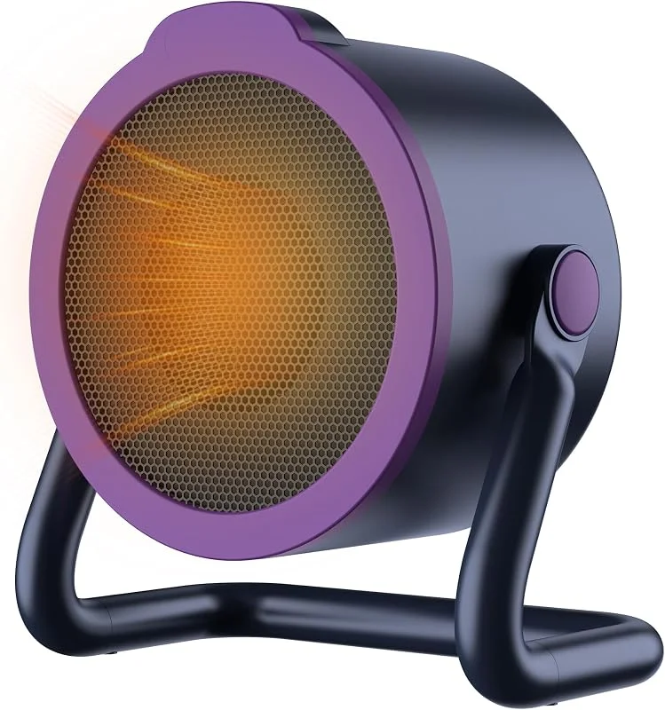 Calefactor Bajo Consumo, Calefactor Eléctrico de Mesa 500W Mini Portátil, 2 Modos, Rotación de 360°, Para Sala De Estar, Dormitorio y Oficina — Aquecimento