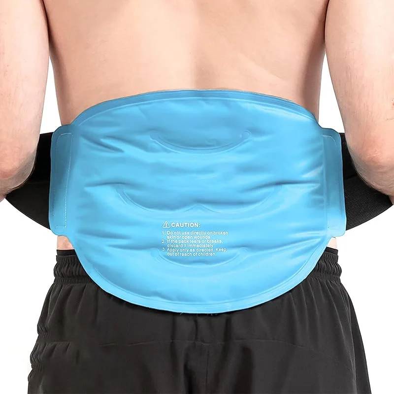 Almofada térmica e embalagem de refrigeração para as costas, 26 × 45 cm, compressas de flanela reutilizáveis para lombalgia, dor menstrual, lesões desportivas, fixação ajustável — Roupa aquecida