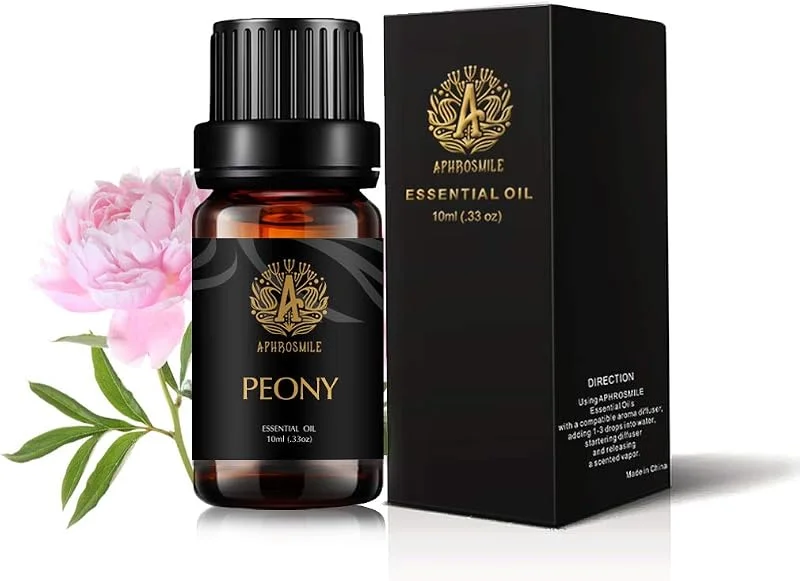 Aromaterapia Peony óleo essencial para difusor, óleo 100 % puro perfumado peony para humidificador, massagem, peônia óleo para casa, óleo essencial de aromaterapia 10 ml Peony para fabrico de velas