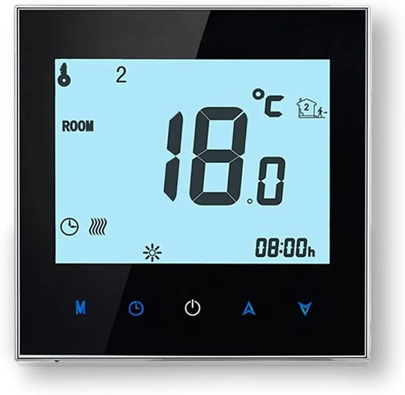Wi-Fi Termostato - Série 1000 Termostato com Ecrã Táctil Programável para Aquecimento ou Ar Condicionado - Controlo Remoto a partir do Telemóvel Compatível com Alexa, Google Home, Apple
