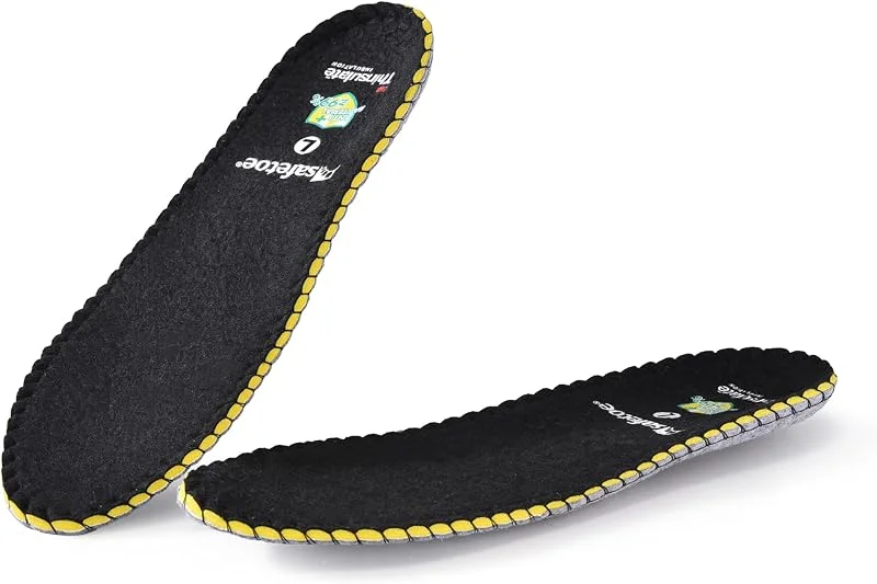 SAFETOE J-017 Palmilhas térmicas - com espuma com memória e 3M Thinsulate, suporte de arco, controlo de odores para homem, mulher, botas de trabalho e inverno EU39-46 — Roupa aquecida