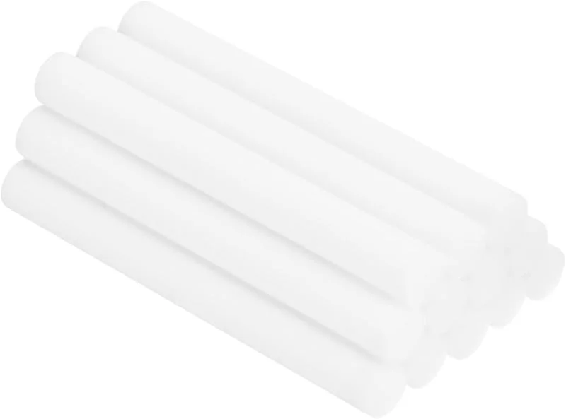 sourcing map 12 varillas de algodón para humidificador, 9 x 80 mm, mechas de repuesto para filtro de humidificador, filtro de algodón, mini filtros de humidificador de viaje