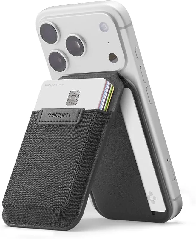 Spigen Slim Fold MagFit Carteira MagSafe com suporte, porta-cartões MagSafe — Aquecimento