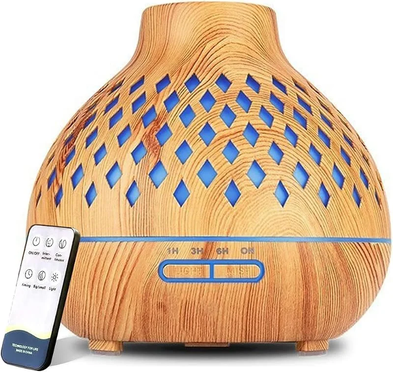 400 ml difusor óleos essenciais, difusor de aromaterapia com 7 cores — Humidificador