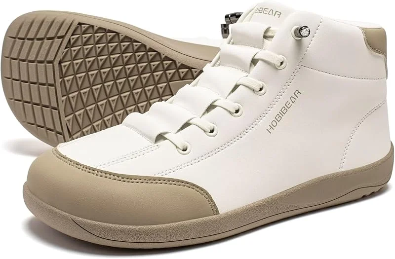 HOBIBEAR Sapatos minimalistas descalços para mulher e homem, zero queda, sapatilhas impermeáveis de largura larga para corrida — Roupa aquecida