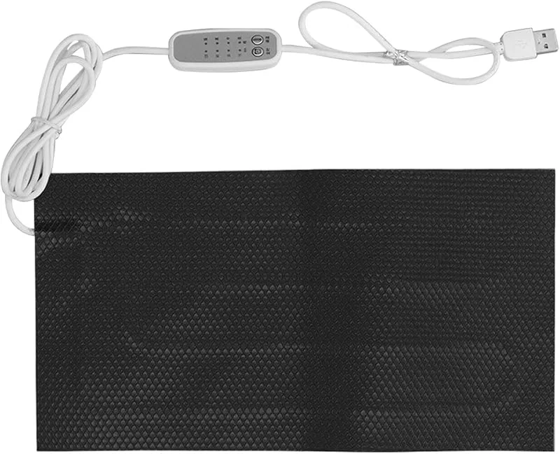 Almofada térmica DC5V, almofada térmica de regulação de temperatura de alimentação USB de 4 velocidades, aquecedor de tecido elétrico impermeável (25 x 30 cm) — Aquecimento
