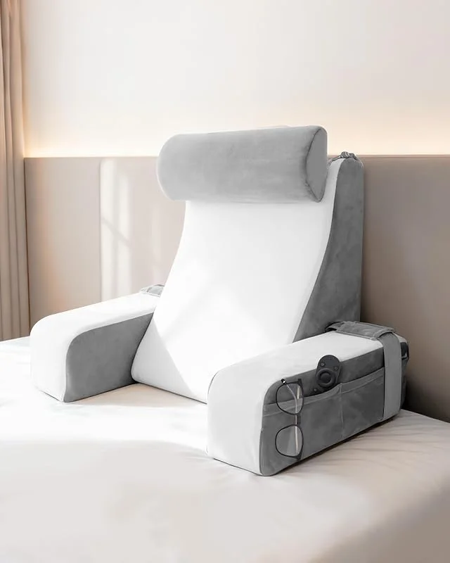 Almofada de leitura cama com almofada cervical e apoio de braços — Aquecimento