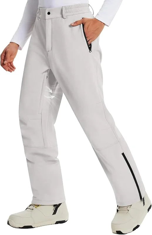 Xnova Pantalon Nieve Hombre Termico Invierno Impermeable(Gris Claro, XL) — Roupa aquecida