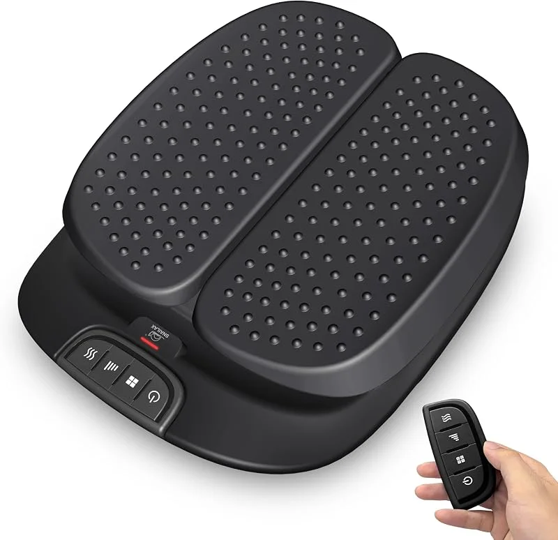 Snailax massageador de pés com calor, controle remoto, máquina de massagem de pés vibrantes ajustáveis, fascite plantar, descompressão — Aquecimento