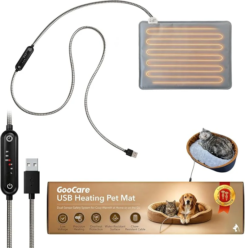 Almofada térmica USB para animais de estimação, cama melhorada com — Aquecimento