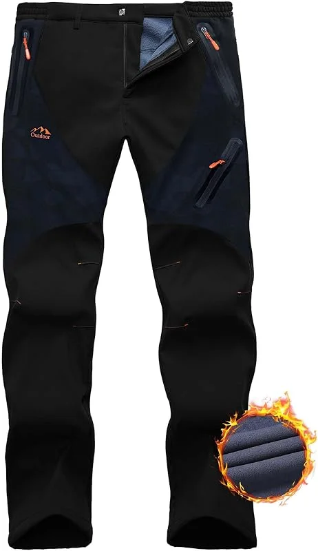 Calças de Inverno para Homem, Calças de Trekking Impermeáveis, Calças de Montanha, Calças de Neve, Calças de Caminhadas, Calças de Snowboard, Inverno Polar, Forradas, para Homem, Calças de Caça — Cozinha e lar