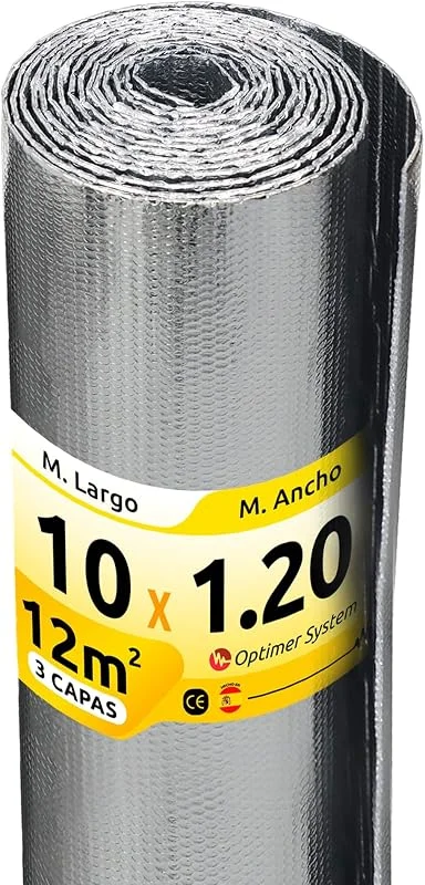 Optimer System - Isolador térmico radiadores economiza energia - isolamento térmico reflexo reduz o frio e o calor - 10 x 1, 20 m - 12 m² — Aquecimento