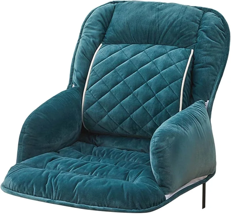 Cojín de asiento con calefacción por USB, con soporte lumbar, gran superficie de calor, funda de asiento con tres ajustes para silla de ruedas, uso diario, oficina (verde oscuro, B) — Aquecimento