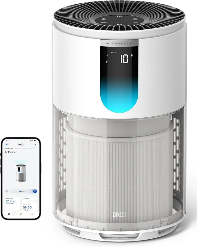 DREO Purificador de ar filtro HEPA 3 em 1 — Humidificador