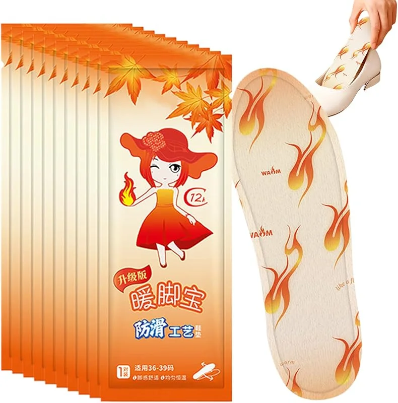 Plantillas Interiores Calentadoras, 10 Pares Térmicas Auto-Calubrantes Transpirables, Calentadores De Pies Plantillas De Botas, Para Clima Frío Invierno Camping Esquí Deportes Pesca Viaje — Roupa aquecida