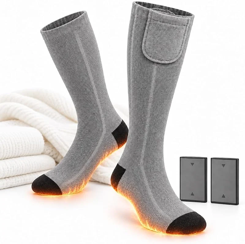 Calcetines Calefactables, Calcetin con Temperatura Constante, Gris — Roupa aquecida