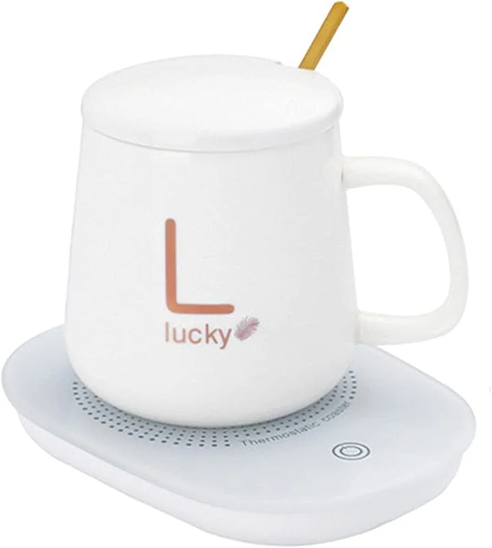 Calentador Eléctrico de Bebidas, Juego de Calentador y Taza de Café, Calentador de Tazas Eléctrico de 131 ℉, 55 ℃ para Uso en el Hogar y la Oficina — Aquecimento