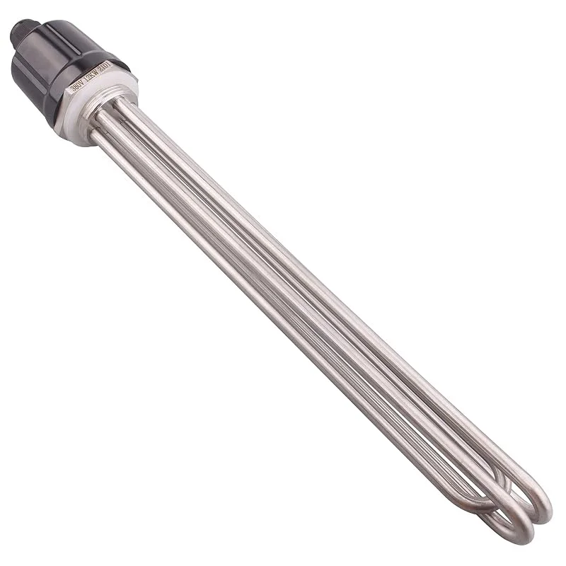 DERNORD Elemento de aquecimento de 220 V 12000 W 1-1, 2 polegadas tipo 3U aquecedor de caldeira de água elétrica BSP rosca flange de aço inoxidável
