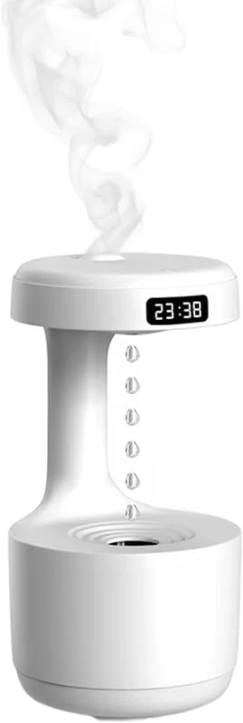 Humidificador anti-gravidade humidificador de gotas de água pequena 800 ml humidificador de névoa fria com carregamento USB LED silencioso branco