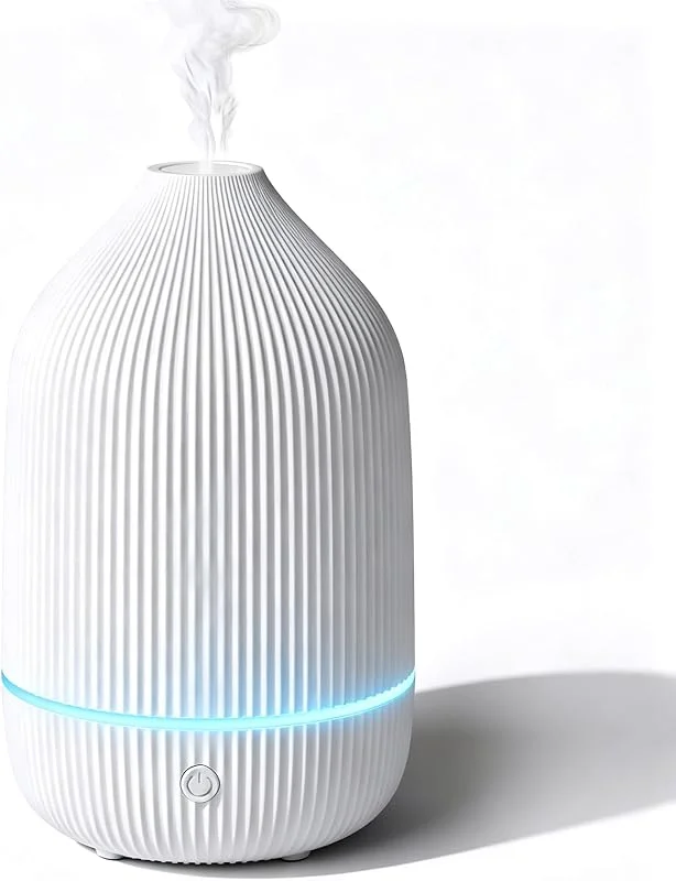Difusor de óleo essencial para casa, difusor ultrassónico de aroma de 100 ml com 7 luzes LED coloridas, humidificador de desligamento automático sem BPA, difusores de óleo silenciosos para