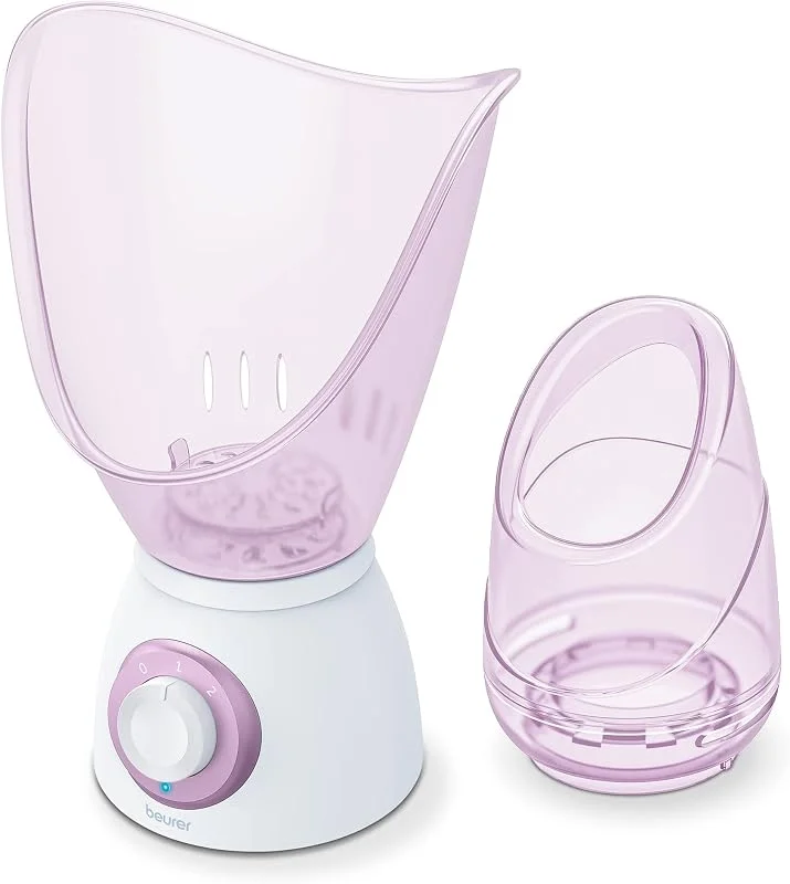 Beurer FS 60 Sauna facial, vaporizador facial para cuidados cosméticos do rosto, abre os poros e hidrata, vapor calmante, também adequado para aromaterapia e inalação — Cuidados com a pele