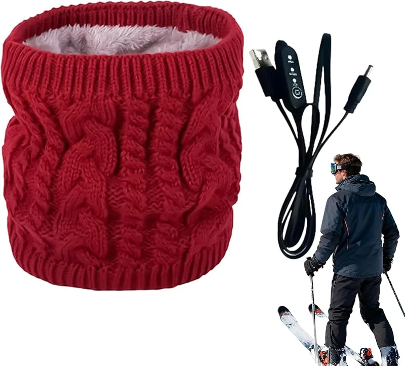Calentador de cuello genérico, sobre eléctrico con cargador USB, carga USB, protección facial, cubierta calefactora, para hombres, orejas, clima frío, otoño, esquí, snowboard, viajes de nieve — Roupa aquecida