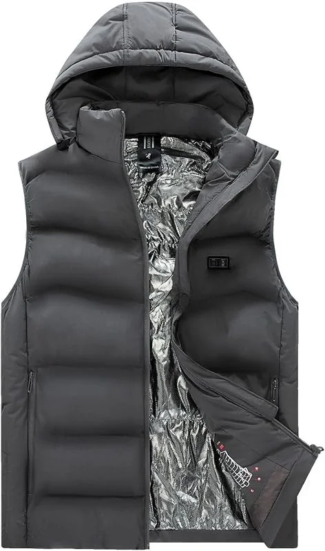 Traje de calefacción para hombre para control de invierno 9, chaleco térmico eléctrico termostático, chaqueta interior, chaleco calefactable para exteriores, con tecnología de calefacción, batería — Roupa aquecida
