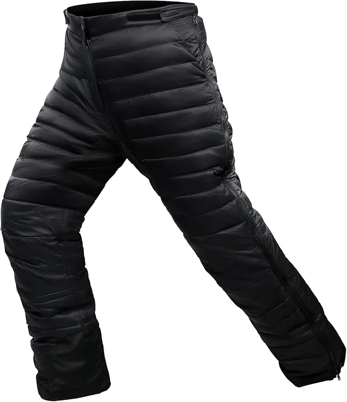 Calças de inverno ultra quentes para homem, isoladas, resistentes ao vento, de compressão, para neve, cintura alta — Roupa aquecida