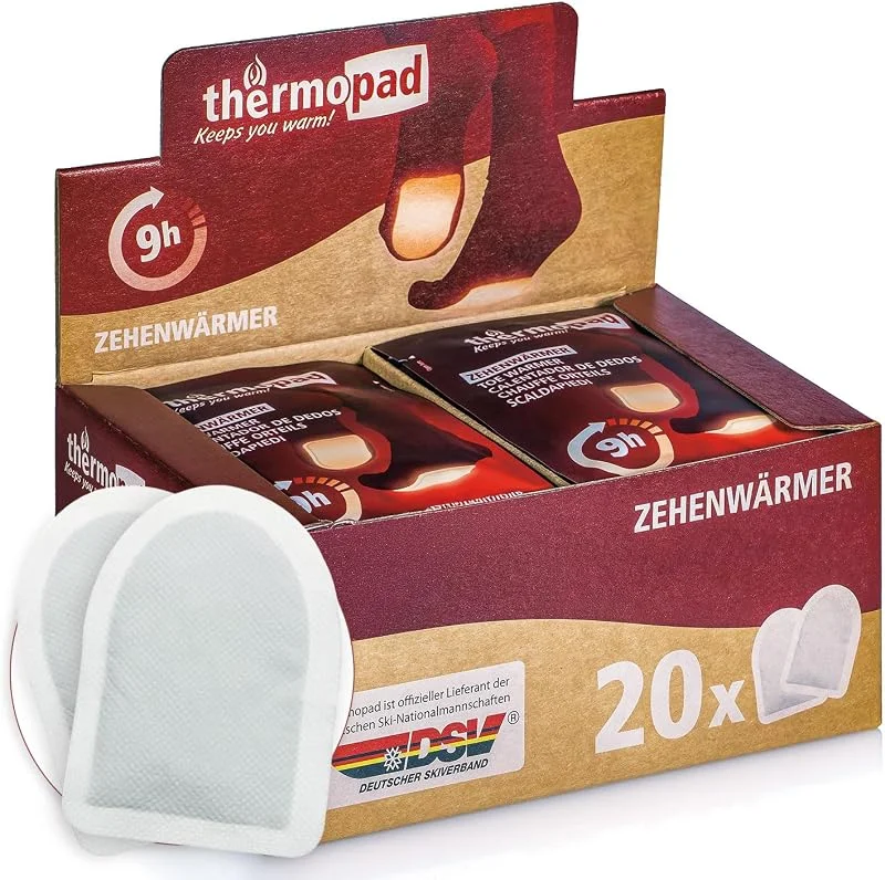 THERMOPAD Aquecedores de dedos - 20 pares - calor natural até 9 horas - para todos os sapatos - ativado pelo ar imediatamente — Aquecimento
