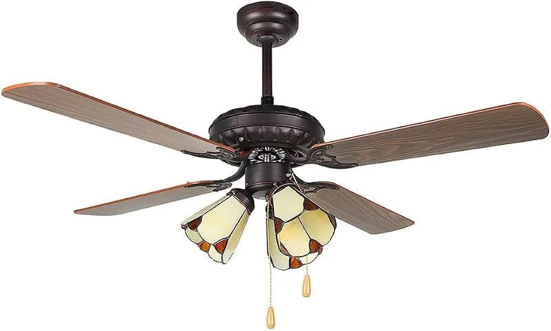 Orbegozo CT 55106 - Ventoinha de teto com luz, 4 pás, 105 cm de diâmetro, 60 W e 3 velocidades, preto — Aquecimento