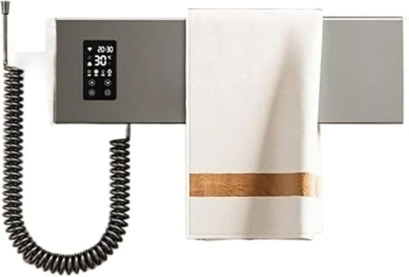 Toalheiro elétrico aquecedores de toalhas elétrico inteligente, toalheiro elétrico aquecedor elétrico para desinfecção de casa de banho, toalheiro de casa de banho com temperatura constante sem — Aquecimento
