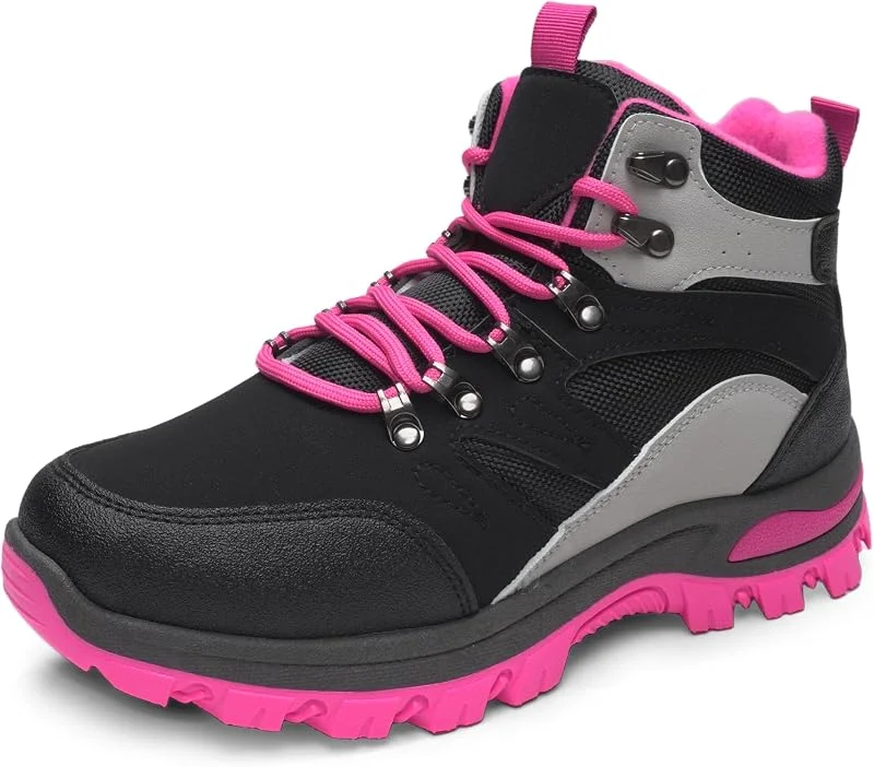 JOMIX Botas caminhada mulher sapatilhas Trekking no tornozelo com cordões — Roupa aquecida