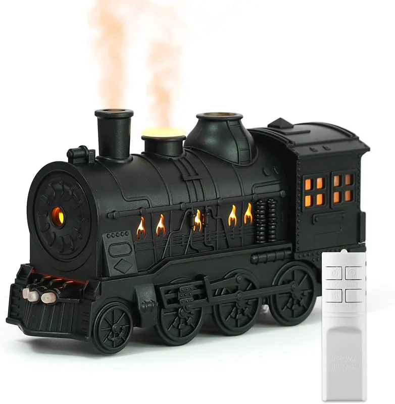 Difusor de aroma para óleos aromáticos, difusor de perfume, humidificador, difusores de tração para óleos essenciais (não incluídos), humidificador locomotivas com comando remoto, para
