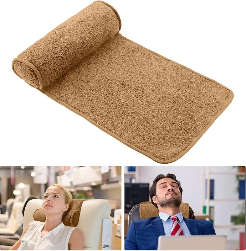 Weysat Almofada de pescoço para cadeira reclinável, forro polar antiderrapante, ajustável, suporte para o pescoço, almofada encosto de cabeça para viagens, casa, escritório, poltrona reclinável, cor — Aquecimento