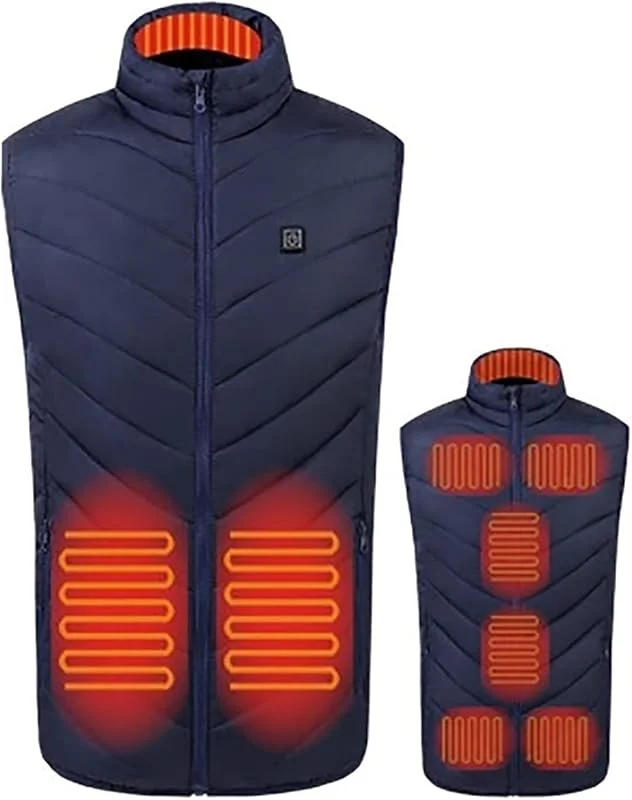 MU Chaleco calentado Chaleco calentado para hombre, lavable, 3 modos de temperatura ajustable, chaqueta calentada de invierno (no incluye batería) — Roupa aquecida