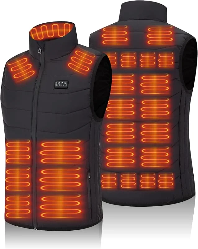 Chaleco térmico para hombres y mujeres, 26 zonas de calefacción, USB y — Cozinha e lar