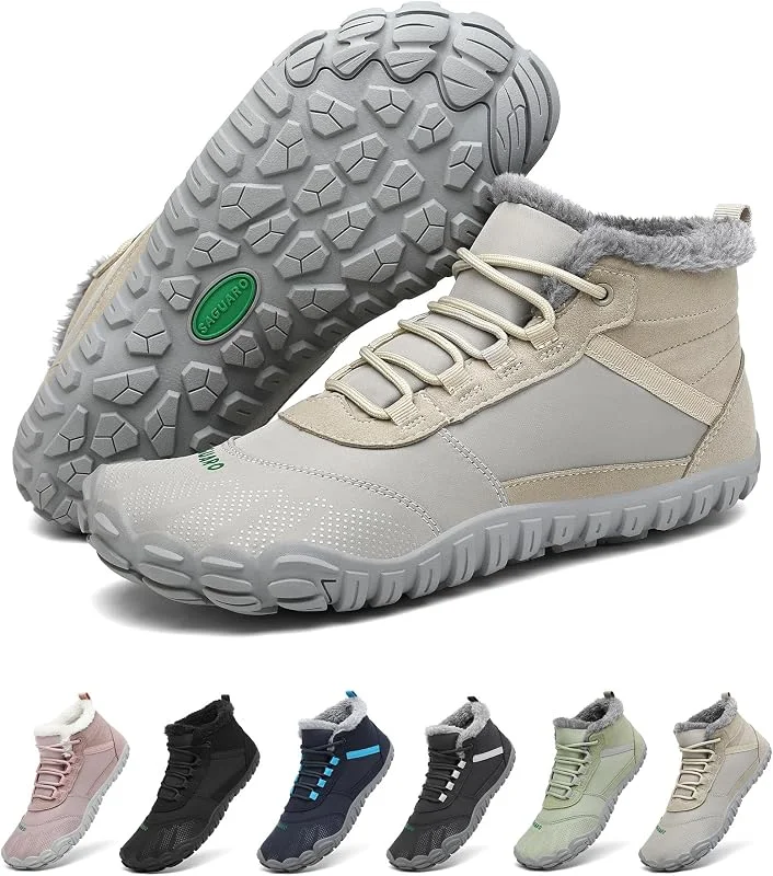 SAGUARO Botas de neve de inverno para homem ou mulher, antiderrapantes, com pelo quente, tamanho europeu 36-48 — Roupa aquecida