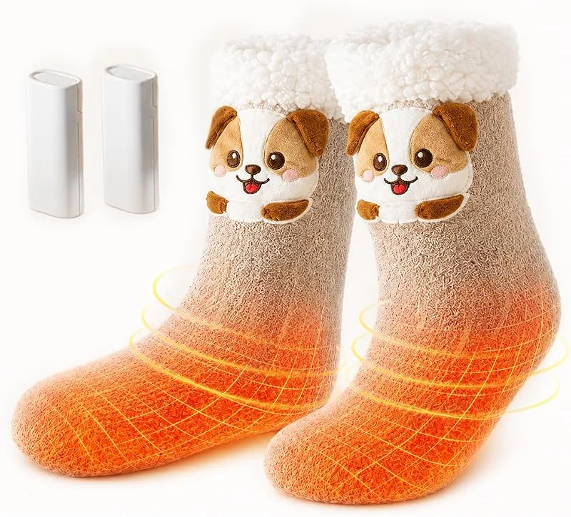 Meias aquecidas para mulher e homem, meias elétricas, Heated Socks — Roupa aquecida