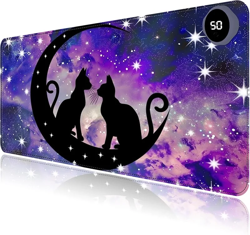 Alfombrilla de mouse térmica con 3 niveles de calefacción y apagado automático de 3 horas para calentar las manos en la oficina y el hogar, 31.5 x 13 pulgadas, tapete de escritorio grande y seguro — Aquecimento