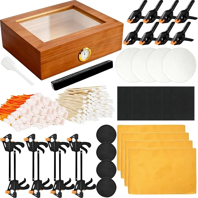 Kit de limpeza de cartões de 335 peças, várias ferramentas de reparação de achatamento de cartões, kit de ferramentas de cuidado para restauração de cartões, proteção de forma, limpeza — Humidificador
