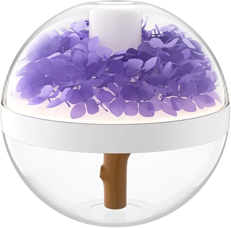 Humidificador Pequeño, Humidificador Personal - 270ml Recargable USB con Luz Nocturna, Purificación de Aire para Hogar Viajes Plantas y Salón