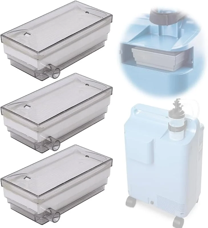 Filtro de admissão O2 compatível com acessórios de substituição para máquinas EverFlo 5L, 3 peças (transparente) — Humidificador