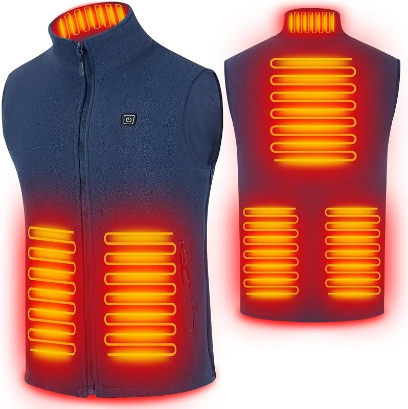 Colete térmico com bateria incluída, coletes de aquecimento inteligentes de forro polar quente — Roupa aquecida