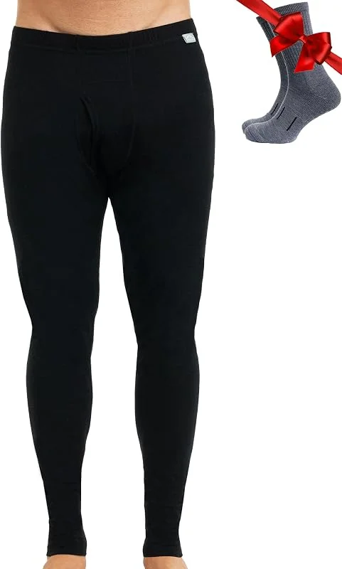 Merino.tech Pantalon Termico Lana Merino Hombre -100% Termica Lana Merino — Roupa aquecida