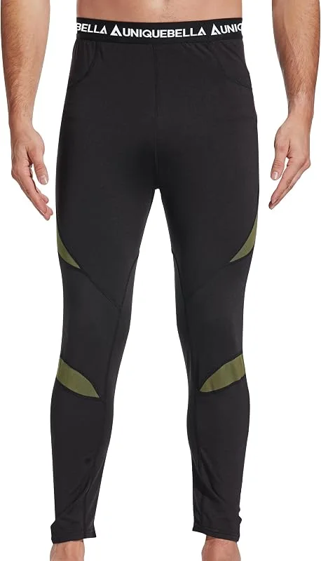 UNIQUEBELLA Ropa Interior térmica Pantalones, Ropa Interior Funcional de los Hombres Ropa Interior de esquí Traje de Invierno de esquí Ropa Interior térmica Leggings — Roupa aquecida